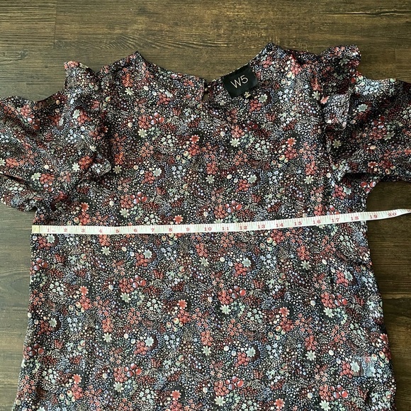 Anthropologie W5 Sheer Floral Blouse Black Small - Picture 9 of 10